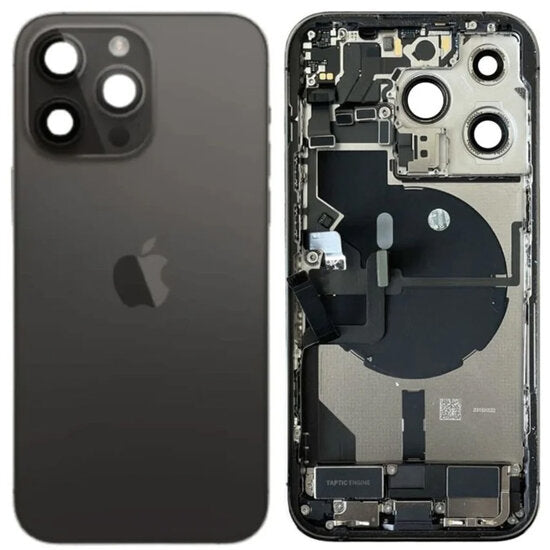 Pulled achterkant met smallparts voor iPhone 14 Pro space zwart (B-grade)