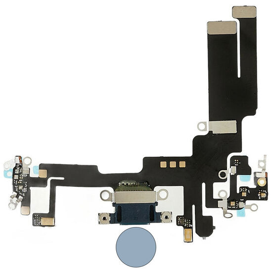 Dock connector oplaadpoort voor iPhone 14 blauw