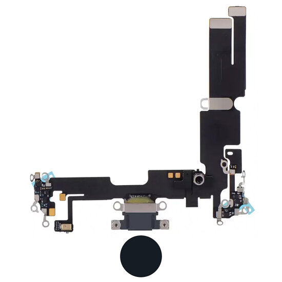 Dock connector oplaadpoort voor iPhone 14 Plus middernacht zwart