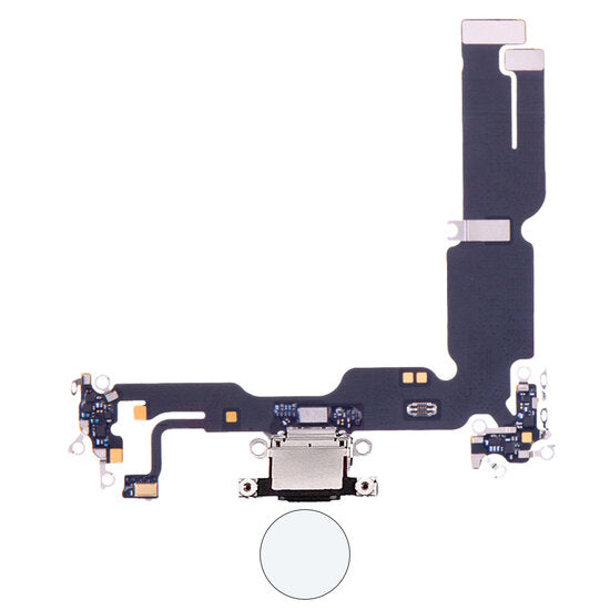 Dock connector oplaadpoort voor iPhone 15 Plus blauw