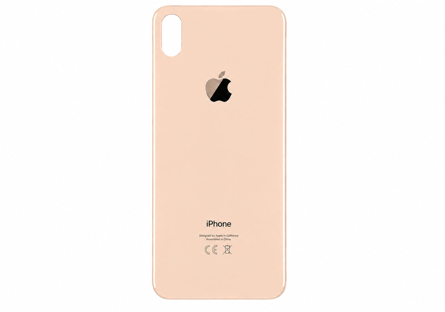 Glazen achterkant iPhone XS Max rose gold