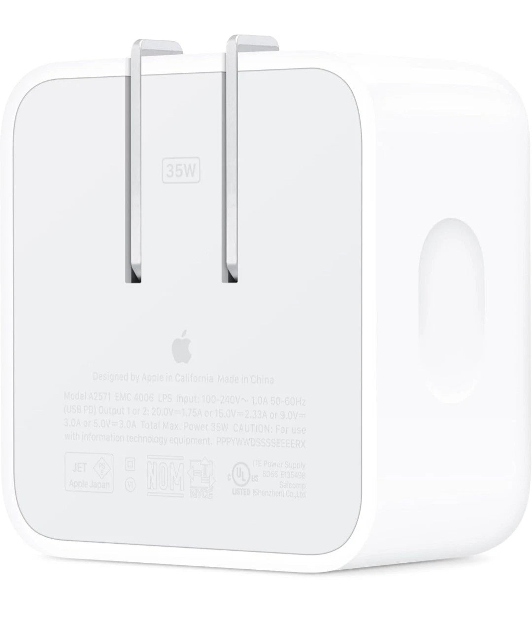 Apple 35W USB-C oplader met twee USB‑C poorten US versie voor iPhone | iPad | Watch | AirPods |MacBook Air gebruikt A-grade