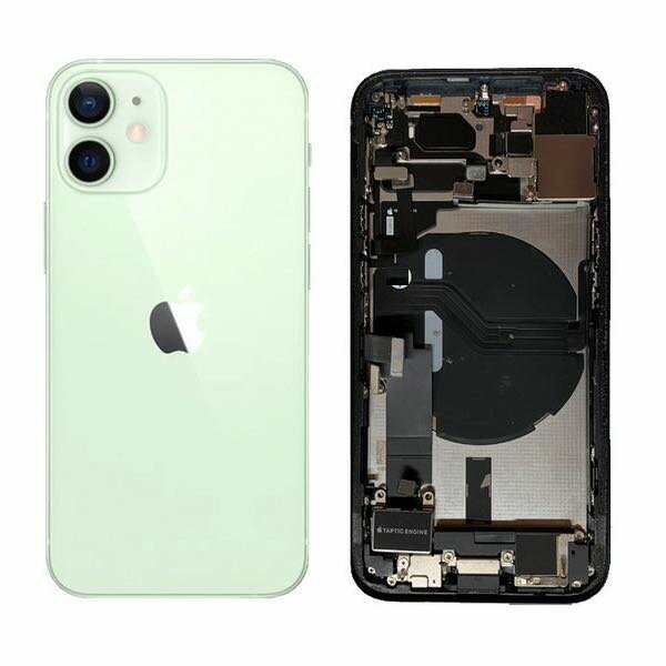 Complete achterkant met smallparts voor Apple iPhone 12 Mini Groen