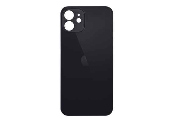 B2B only: Glazen achterkant / back cover glas voor iPhone 12 Zwart