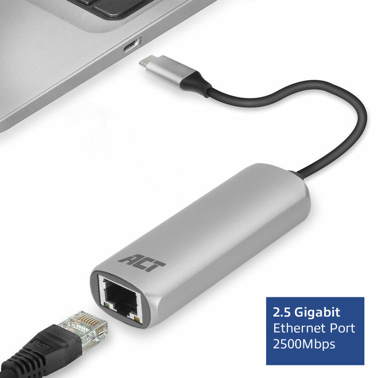 ACT USB-C naar 2.5 Gigabit ethernet adapter