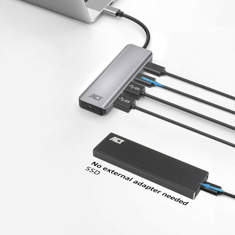 ACT USB-C hub 3.0, 2x USB-A, 2x USB-C