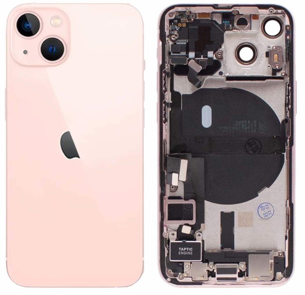 Complete achterkant behuizing met small parts voor iPhone 13 Roze