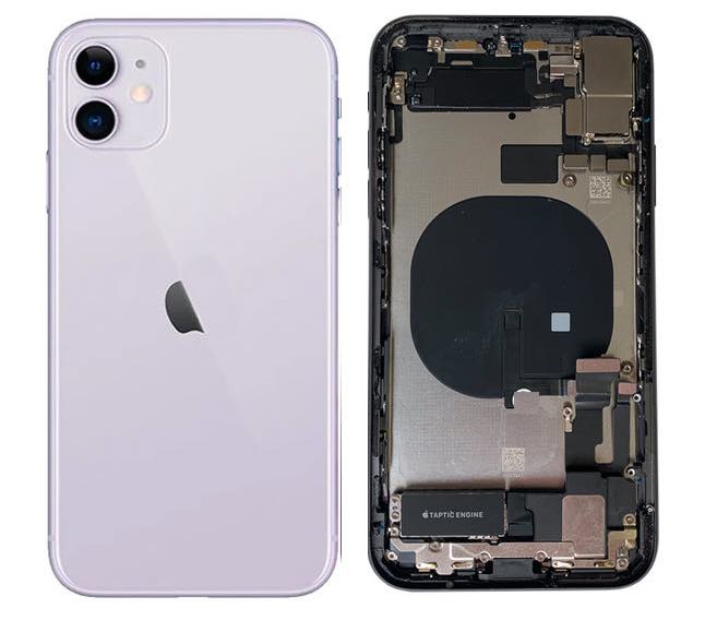 Complete achterkant behuizing met small parts voor iPhone 11 Paars