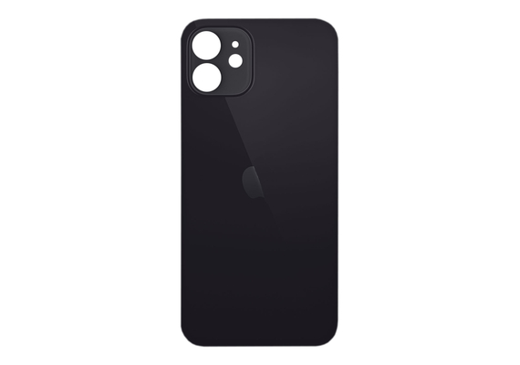 B2B only: Glazen achterkant / back cover glas voor iPhone 12 Zwart