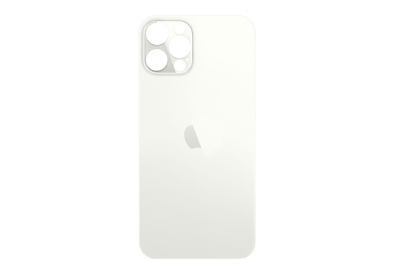 B2B only: Glazen achterkant / back cover glas voor iPhone 12 Pro Zilver