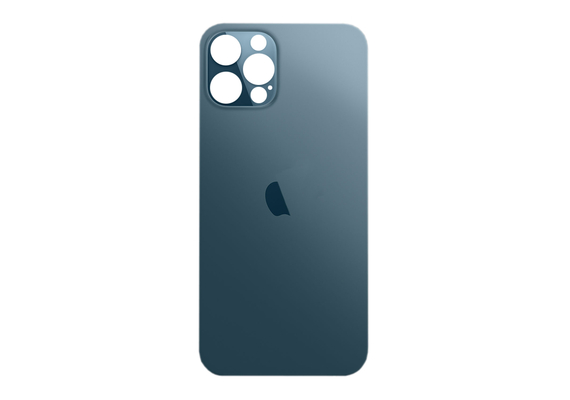 B2B only: Glazen achterkant / back cover glas voor iPhone 12 Pro Oceaan blauw