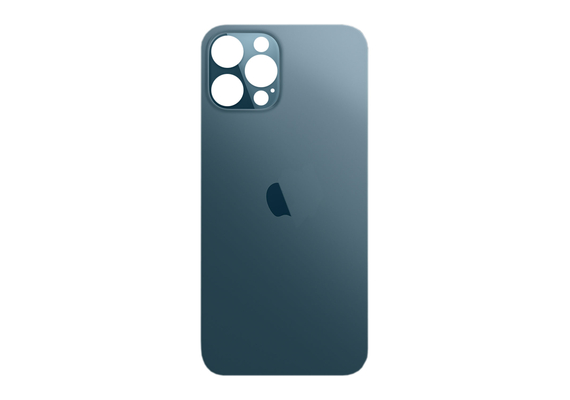 B2B only: Glazen achterkant / back cover glas voor iPhone 12 Pro Max Oceaan blauw