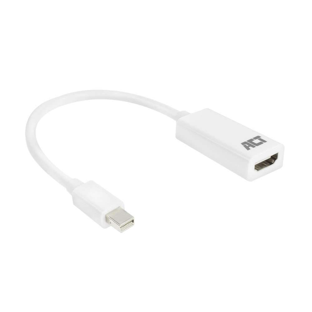 ACT 0,15 meter Mini DisplayPort male naar HDMI-A female adapter