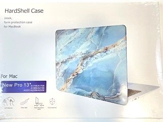 Hard beschermhoes blauw marmer MacBook Air 13-inch A1932 A2179 A2337