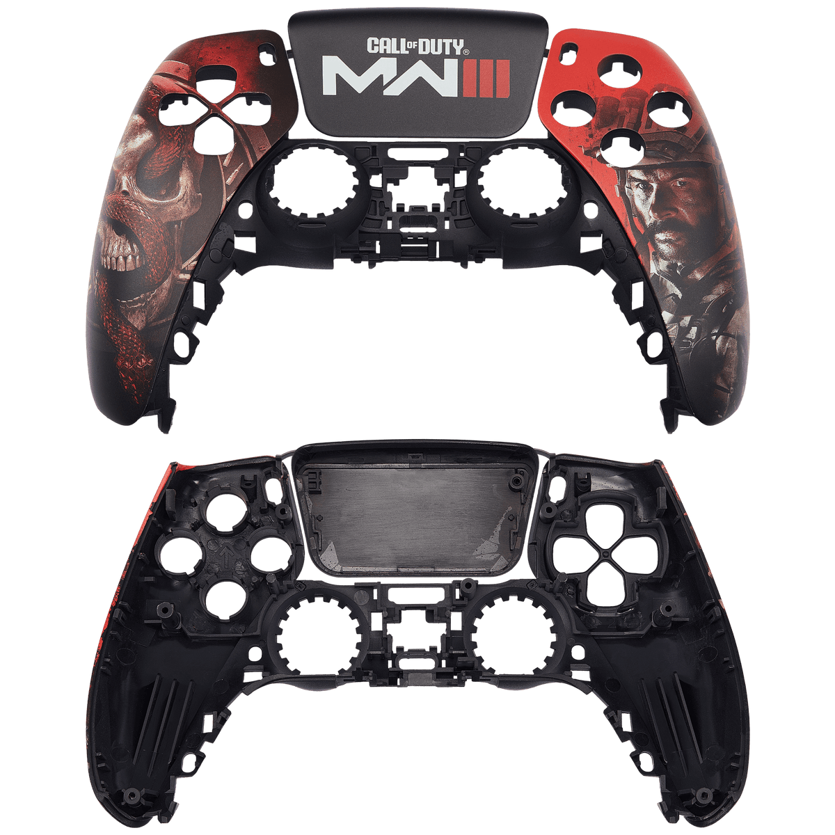 Top faceplate PlayStation 5 met rood Call of Duty-design