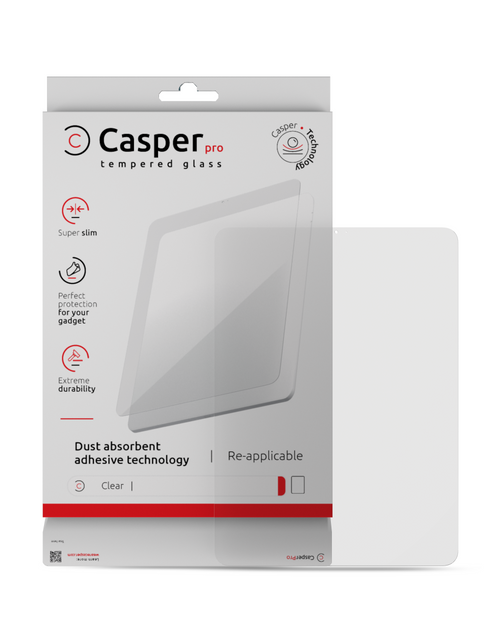 Casper Pro tempered glass screenprotector voor iPad Pro 13-inch: M4 (2024) en M5 (2025)