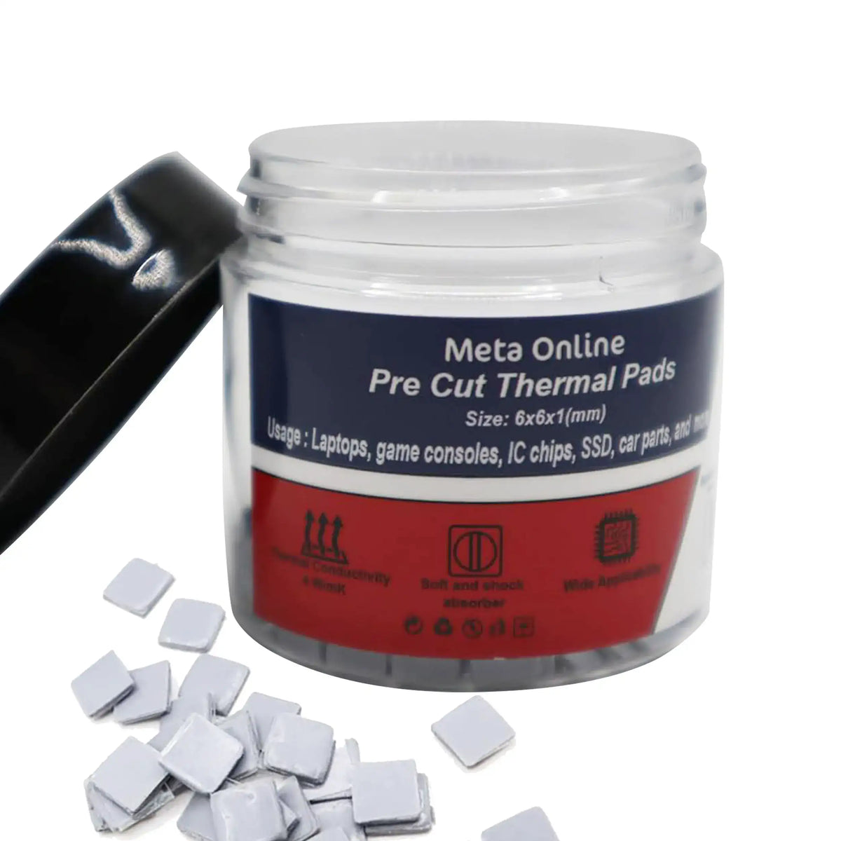 PolarTronix thermal pads 6 x 6 x 1 mm