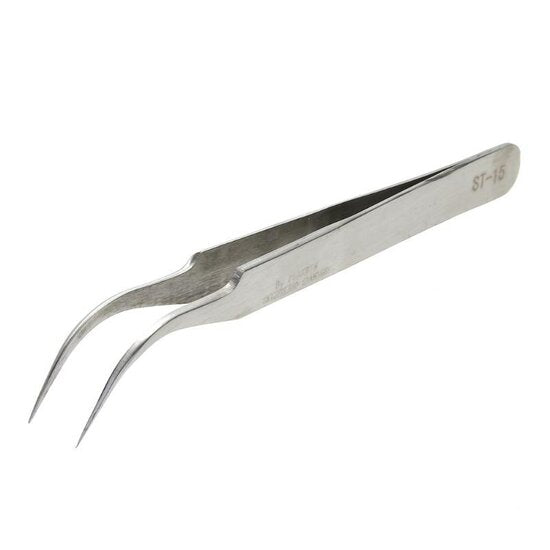 Ultra Precieze Pincet RVS gebogen TS-15