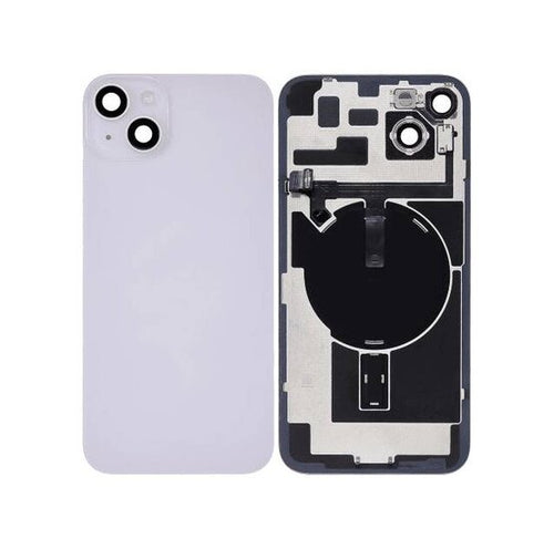 Complete achterkant met wireless charging voor iPhone 14 paars (S-grade)