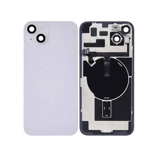 Complete achterkant met Wireless charging voor Apple iPhone 14 Paars origineel S-Grade