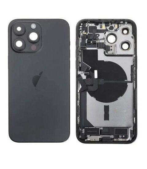 Pulled achterkant met smallparts voor iPhone 14 Pro Max space zwart (A-grade)