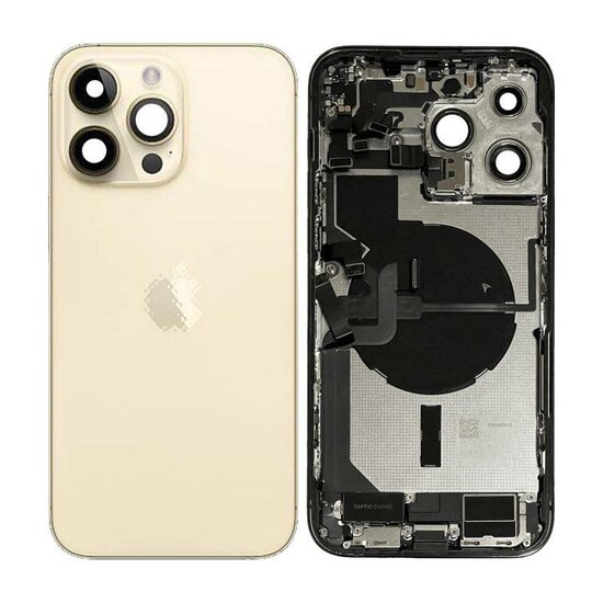 Pulled achterkant met smallparts voor iPhone 14 Pro Max goud (B-grade)