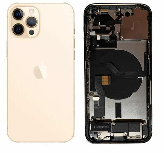 Complete achterkant behuizing met smallparts voor iPhone 12 Pro Goud