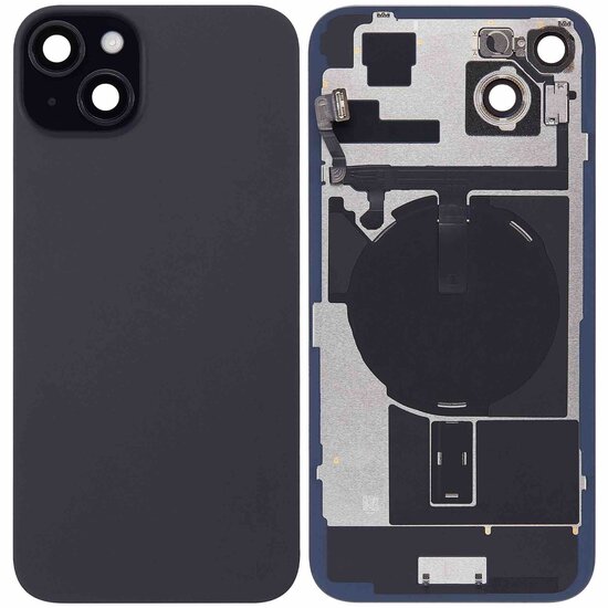 OEM achterkant met Wireless charging voor iPhone 15 Plus Zwart
