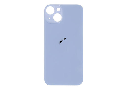 Glazen achterkant iPhone 14 blauw