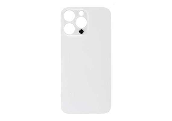 Glazen achterkant iPhone 14 Pro Max zilver/wit