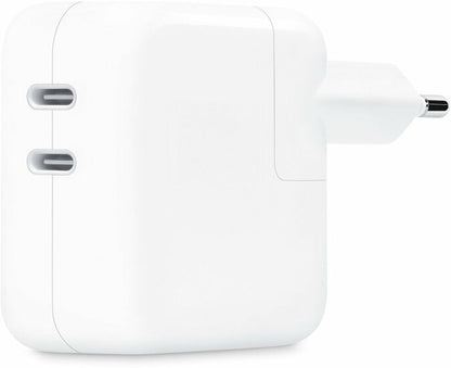 Apple 35W USB-C oplader met twee USB‑C poorten voor iPhone | iPad | Watch | AirPods |MacBook Air