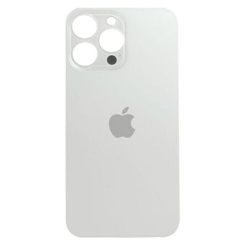 Glazen achterkant iPhone 14 Pro zilver/wit