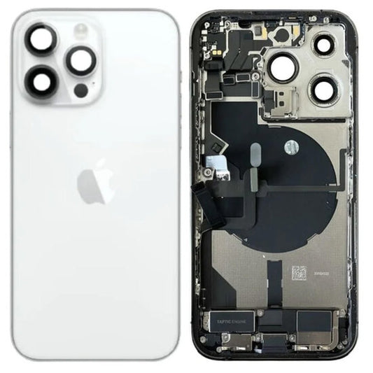 Pulled achterkant behuizing met small parts voor iPhone 14 Pro Zilver | B-Grade