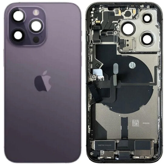 Originele Pulled achterkant behuizing met small parts voor iPhone 14 Pro Paars | A-Grade
