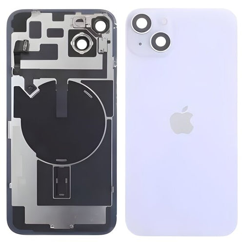 Complete achterkant met smallparts en wireless charging voor iPhone 14 Plus paars