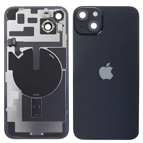 Complete achterkant met smallparts en wireless charging voor iPhone 14 Plus zwart