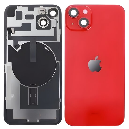 Complete achterkant met smallparts en wireless charging voor iPhone 14 Plus rood