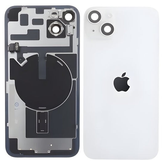 Complete achterkant met smallparts en Wireless charging voor Apple iPhone 14 Plus Sterrenlicht wit