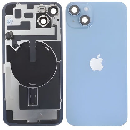 Complete achterkant met smallparts en wireless charging voor iPhone 14 Plus blauw