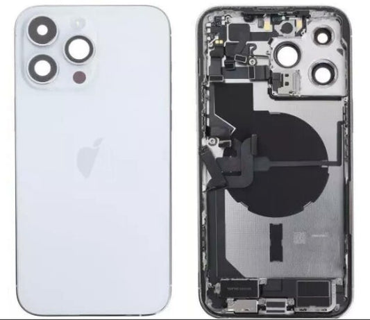 Pulled achterkant behuizing compleet met small parts voor iPhone 14 Pro Max Zilver | B-Grade