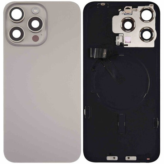 Originele Pulled achterkant met wireless charging voor iPhone 15 Pro Natural Titanium
