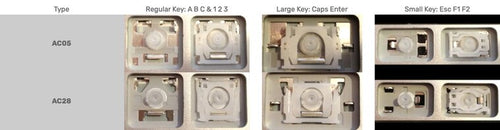 Keyboard toets met mechanisme AC28 voor Apple keyboard A1243