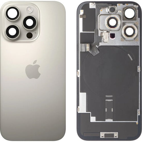 Originele Pulled achterkant met wireless charging voor iPhone 16 Pro Natural Titanium