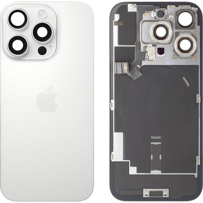 Originele Pulled achterkant met wireless charging voor iPhone 16 Pro Wit Titanium