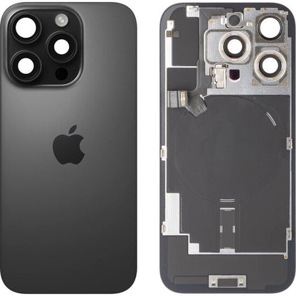 Originele Pulled achterkant met wireless charging voor iPhone 16 Pro Zwart Titanium