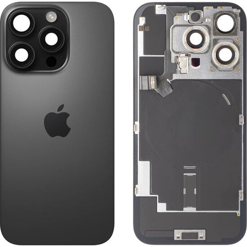 Originele Pulled achterkant met wireless charging voor iPhone 16 Pro Zwart Titanium