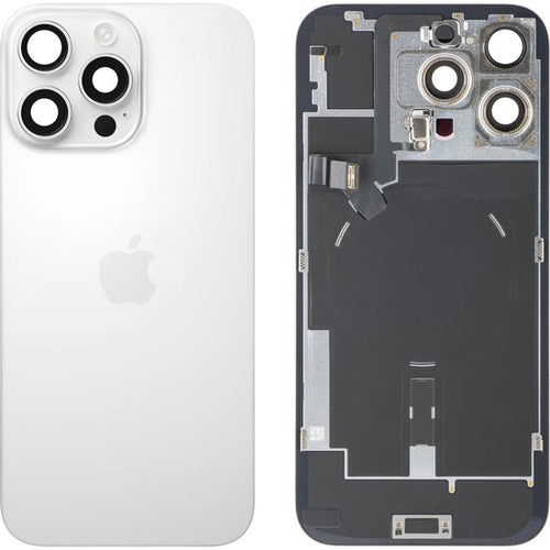 Originele Pulled achterkant met wireless charging voor iPhone 16 Pro Max Wit Titanium