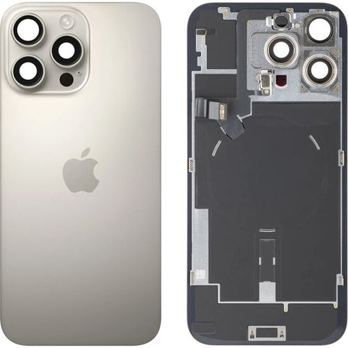 Originele Pulled achterkant met wireless charging voor iPhone 16 Pro Max Natural Titanium