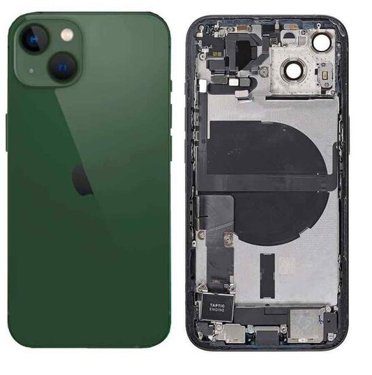 Pulled achterkant behuizing met small parts voor iPhone 13 Groen | B-Grade