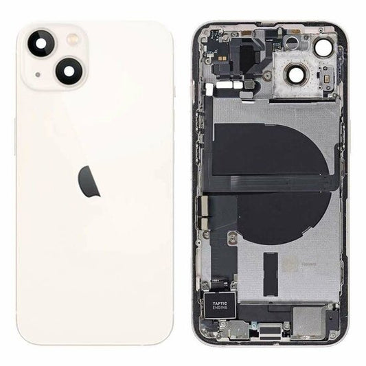 Pulled achterkant behuizing met small parts voor iPhone 13 Sterrenlicht Wit | A-Grade